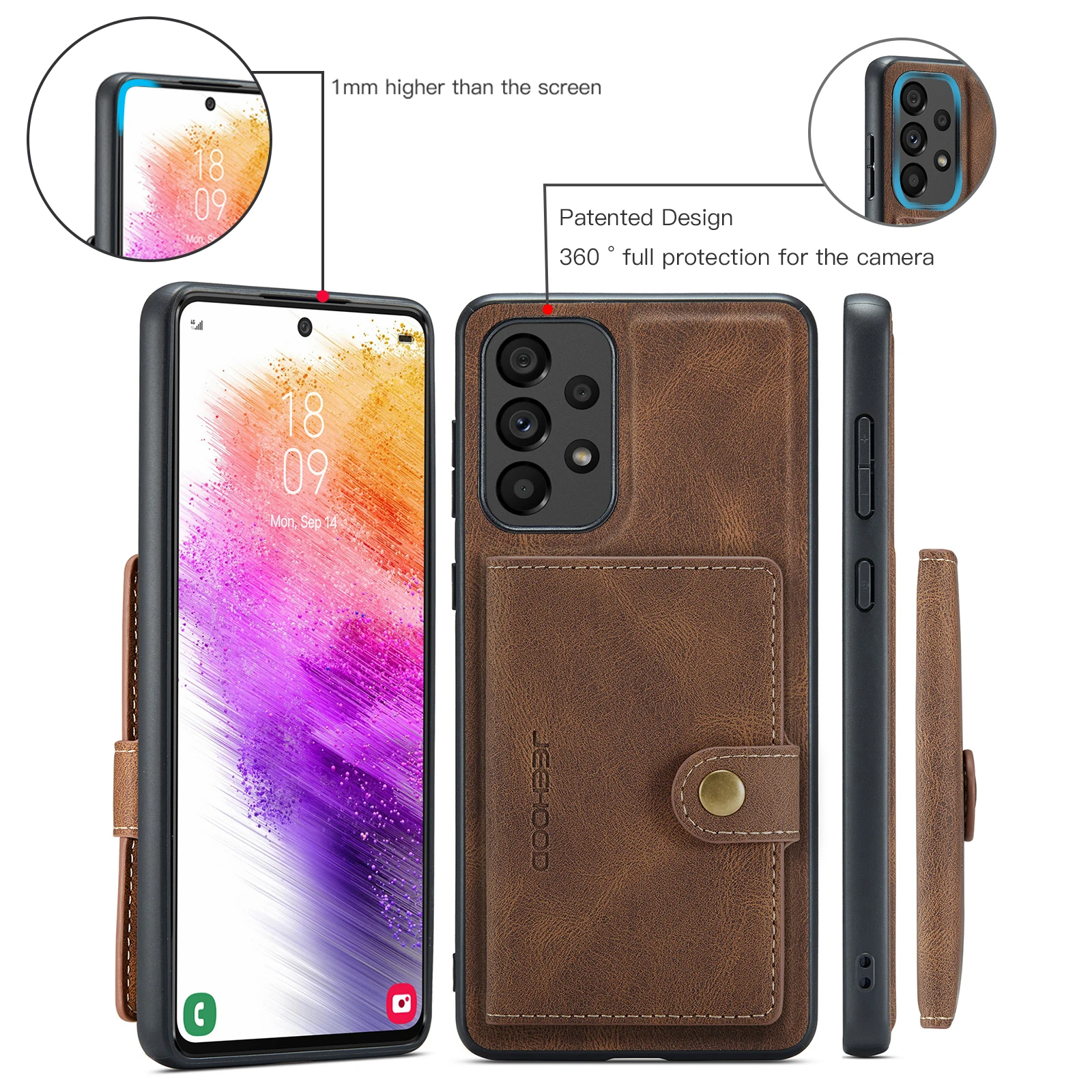 360 Powerful Protection Functional Kickstand Case For Samsung Galaxy A51 52 53 54 71 72 73 12 13 14 22 32 Securely Wallet Cover