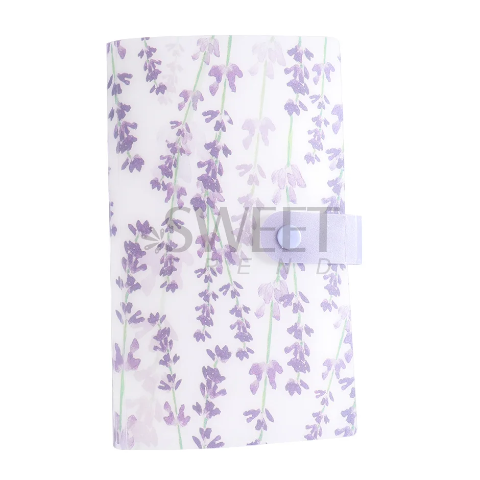 Наклейки для ногтей JITZB 120 слотов с цветами лавандой листьями организации