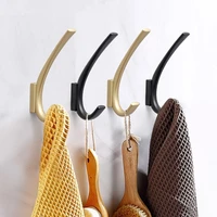 black gold hooks for bathroom towel coat wall hook vintage robe small hat key bag hanger zinc restroom accessories