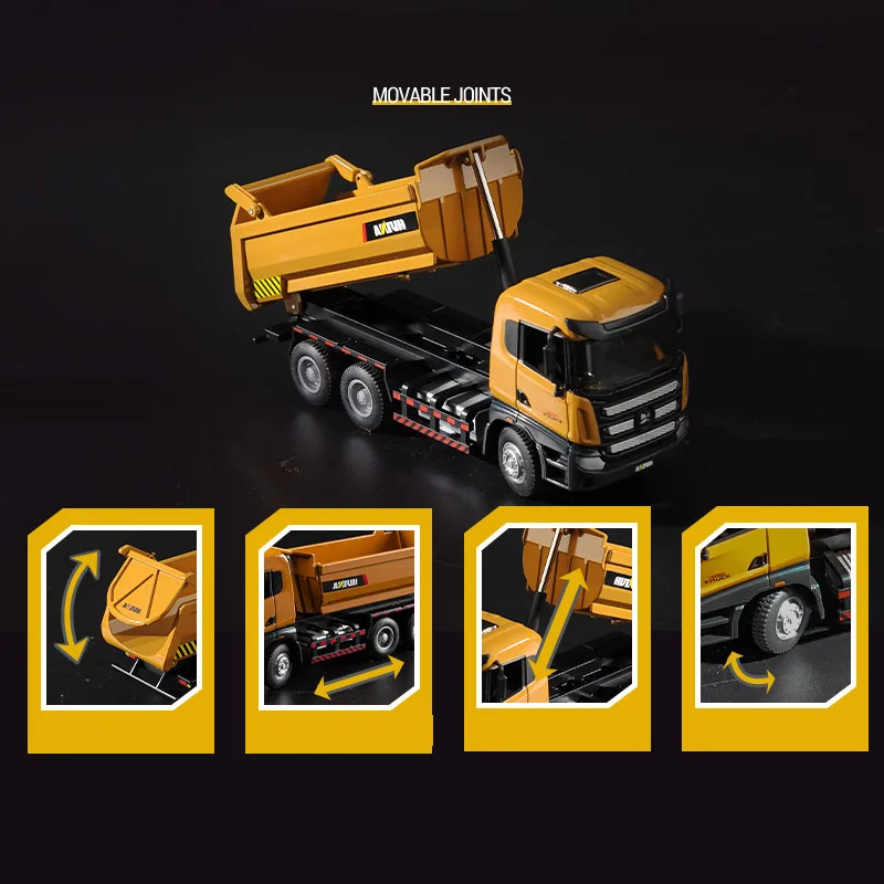 Huina 7718 металлический самосвал модель статического инженерного строительного