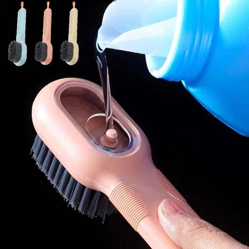 

Shoes Brush Liquid Discharge Cleaning Laundry Scrubbing Brush Household Long Handle Soft Bristles Washing Clothes Brushes Tools