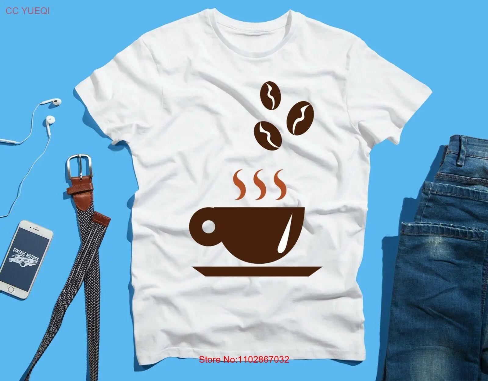 Футболка NoEnName_Null кофейная из хлопка