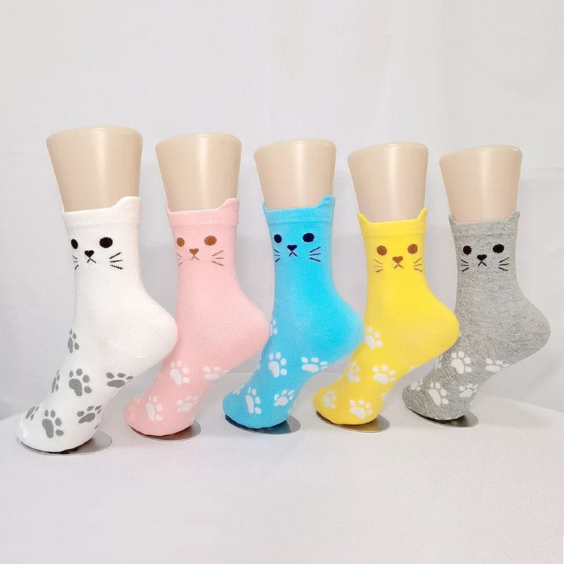 1 пара женские носки в стиле Харадзюку из чистого хлопка