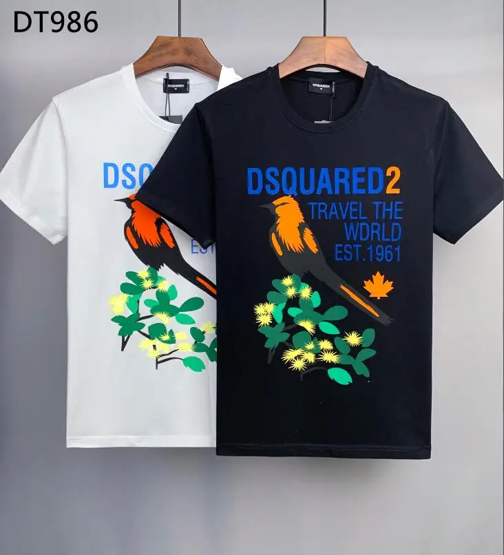 

2023 New Dsquared2 Women/Men's Colorful Print Stylish Cotton Summer Top T Shirts Couple Outfit DT986#
