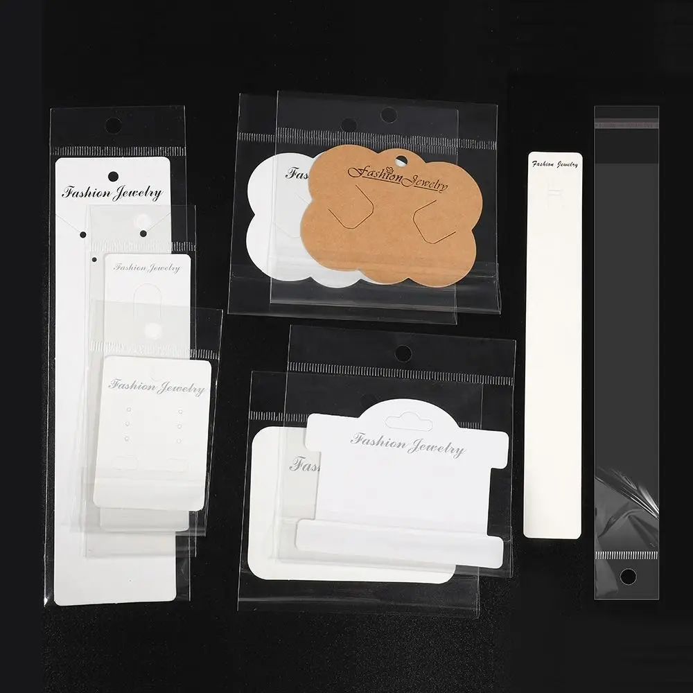 

Packaging Kit Packing Tag Ear Stud Display Boardcard Transparent Bag Jewelry Package Cards Necklace Earring Hairpin