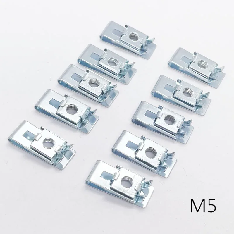 

10 шт. M3 M4 M5 M6 зажимные гайки, пружинные стальные вставные гайки U-типа, Зажимы 5 мм 6 мм 4 мм для лифта, слайдер, фиксированный номерной знак