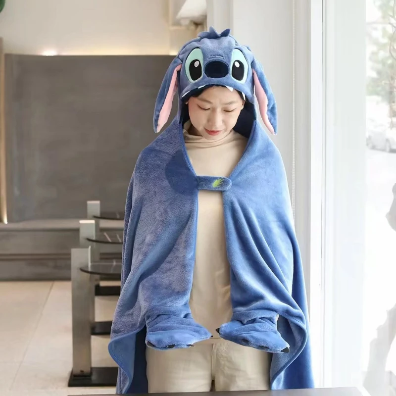 Новая накидка с капюшоном из мультфильма Диснея детская шаль утолщенная теплая