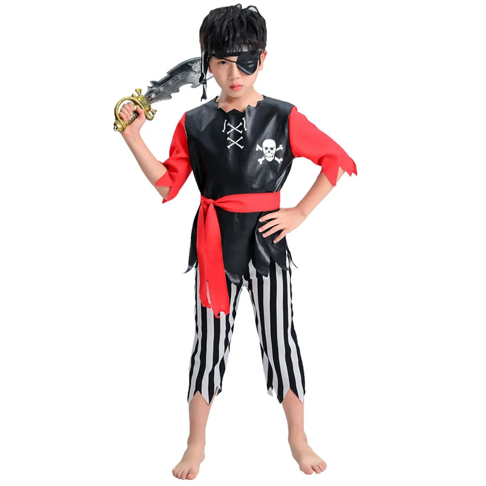 

Карнавальный костюм на Хэллоуин для мальчиков, Детские пиратские костюмы, фантастическая одежда для косплея