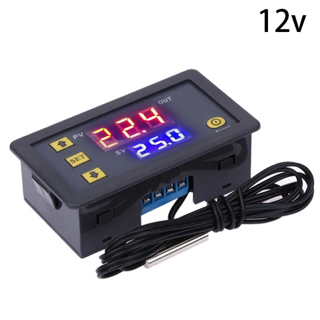 Digital Temperature Controller  LED Display Thermostat Meter Temp Sensor Switch Regulator With Heat/Cooling Control Instrument 4