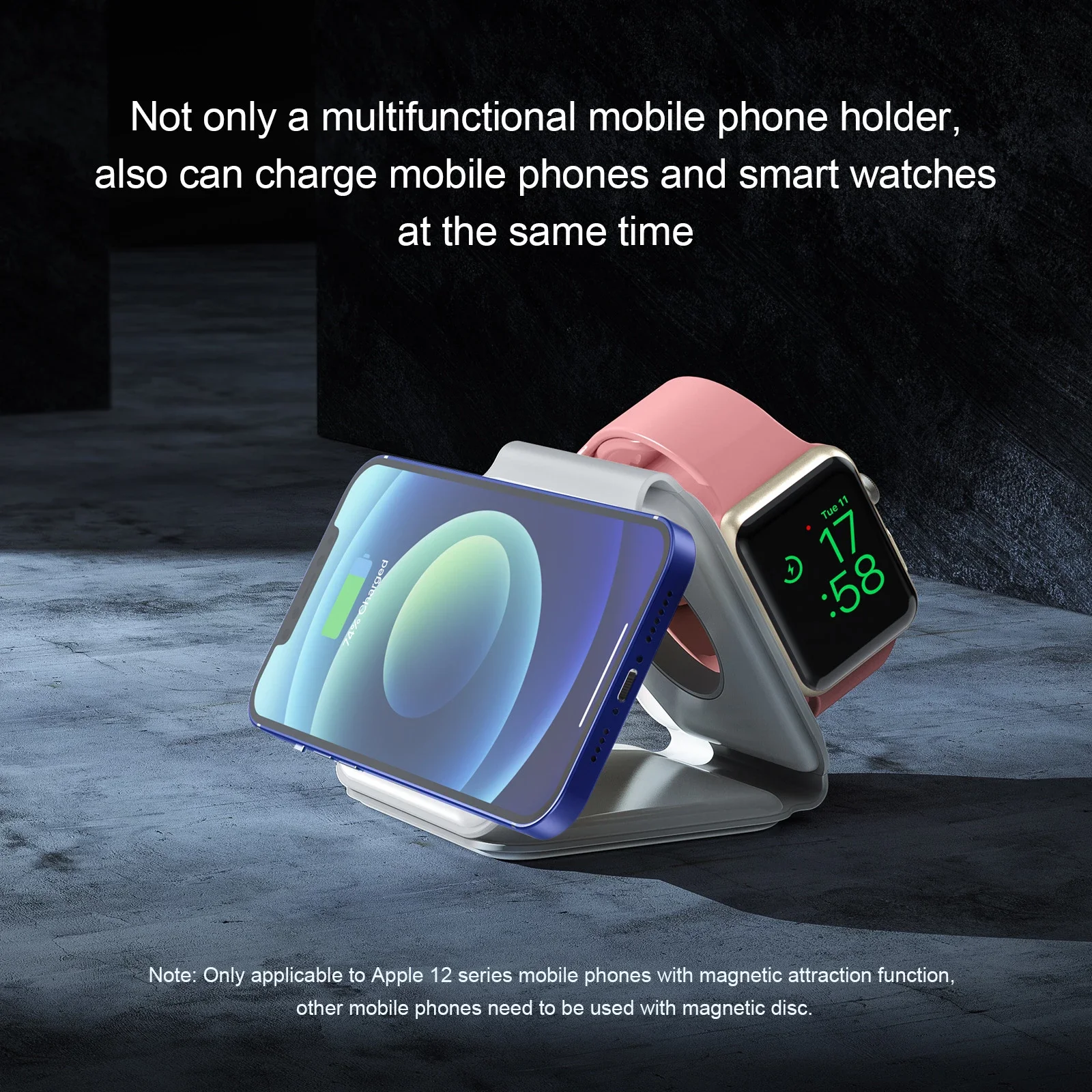 Магнитное Беспроводное зарядное устройство 30 Вт 3 в 1 для Samsung Galaxy S22 Ultra OPPO Find X3 Pro