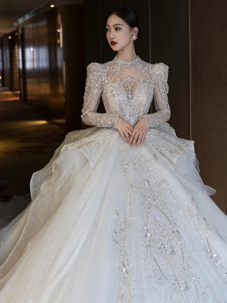 Свадебное платье с длинным рукавом в стиле ретро | Дом и сад