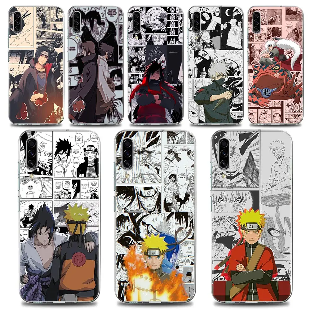 

Clear Soft Silicone Case For Samsung Galaxy Note 20 Ultra 9 10 Lite Plus A50 A70 A20 A01 Cover NARUTO Uchiha Sasuke Itachi Anime