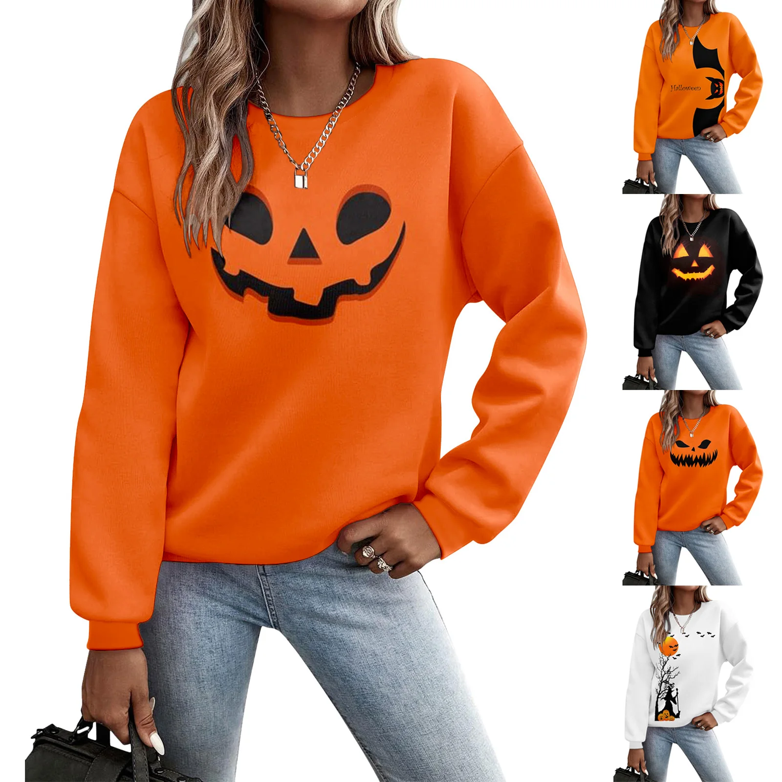 

Свитшот женский с круглым вырезом, Свободный пуловер с принтом, легкий топ с круглым вырезом