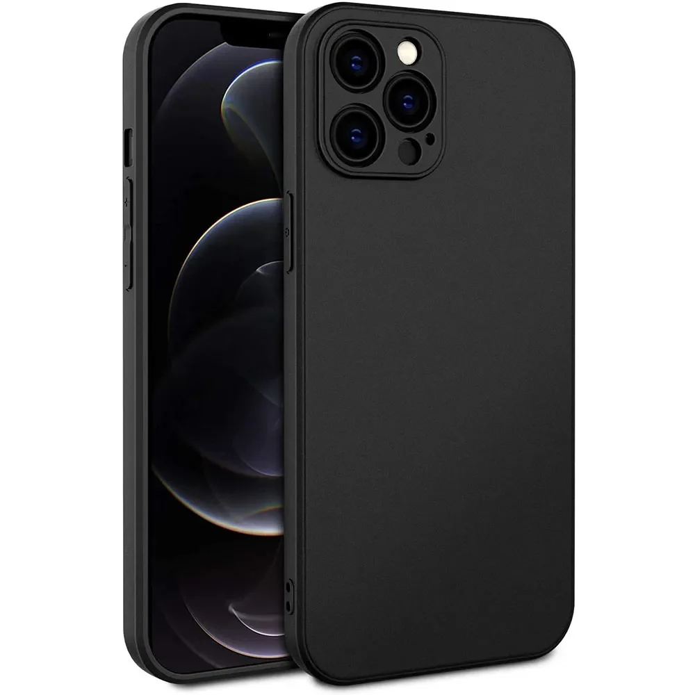 

Matte Slim Case For iPhone 12 Mini 13 11 Pro Max XS X XR 7 8 Plus SE 2020 12Pro 6 Camera Protection Black Soft Phone Cover