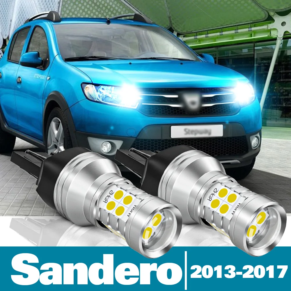 2pcs LED Daytime Running Light DRL For Dacia Sandero 2 Accessories 2013 2014 2015 2016 2017