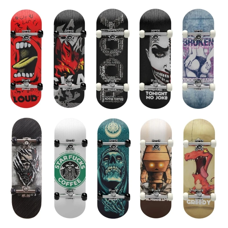 

Mini Fingerboards Wooden Board Finger Skateboard Toy Fingertips Movement Party Favor Novelty Toy for Kids 3.9"x1.1"