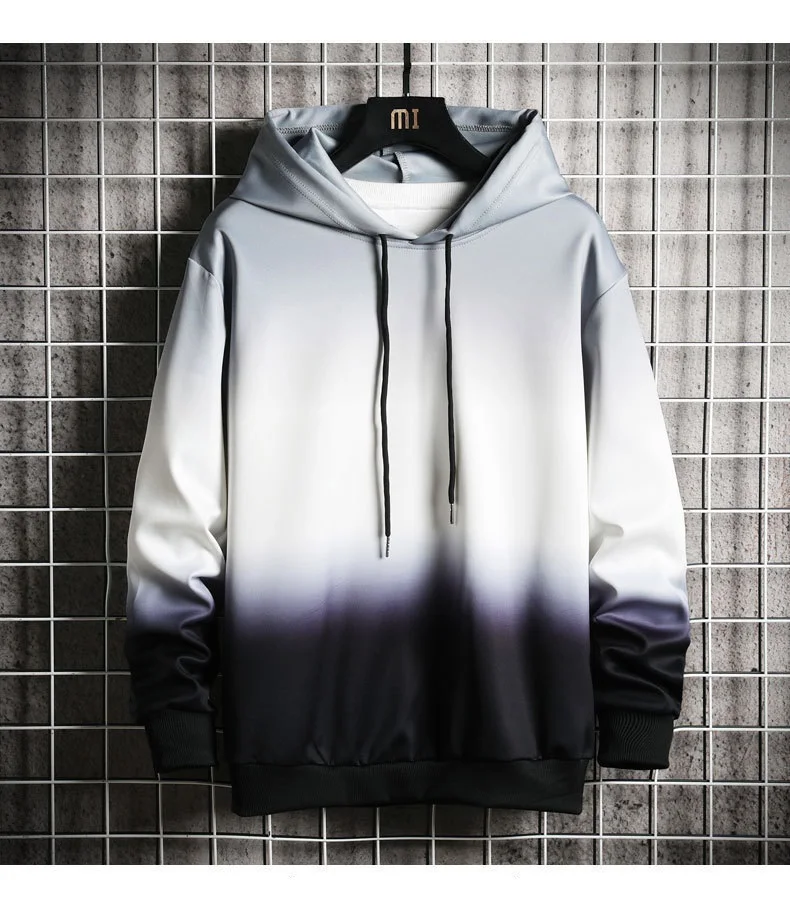 Толстовка мужская с длинным рукавом Повседневный пуловер свитшот градиентом