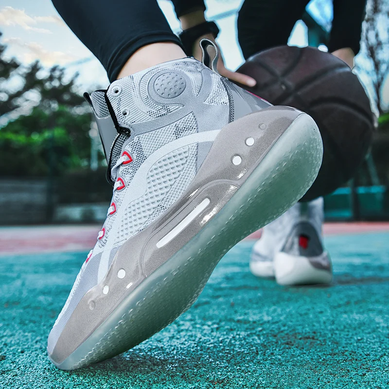 

Top Quality Sneakers High Top For Boys Basketball Training Shoes Couples Anti Slip Men Sport Trainers Brand Basket Shoes Kids