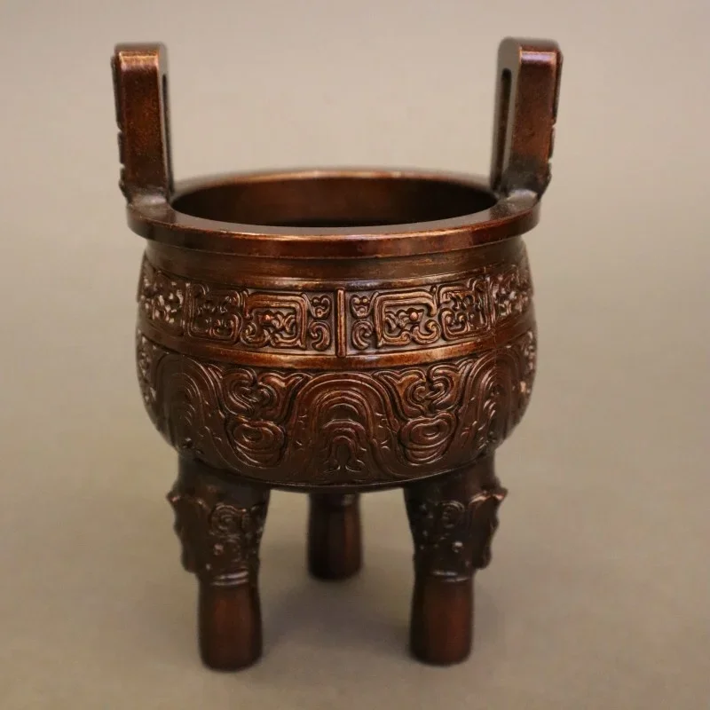 Античная китайская древняя династия латунная кадильница курильница сосуд для