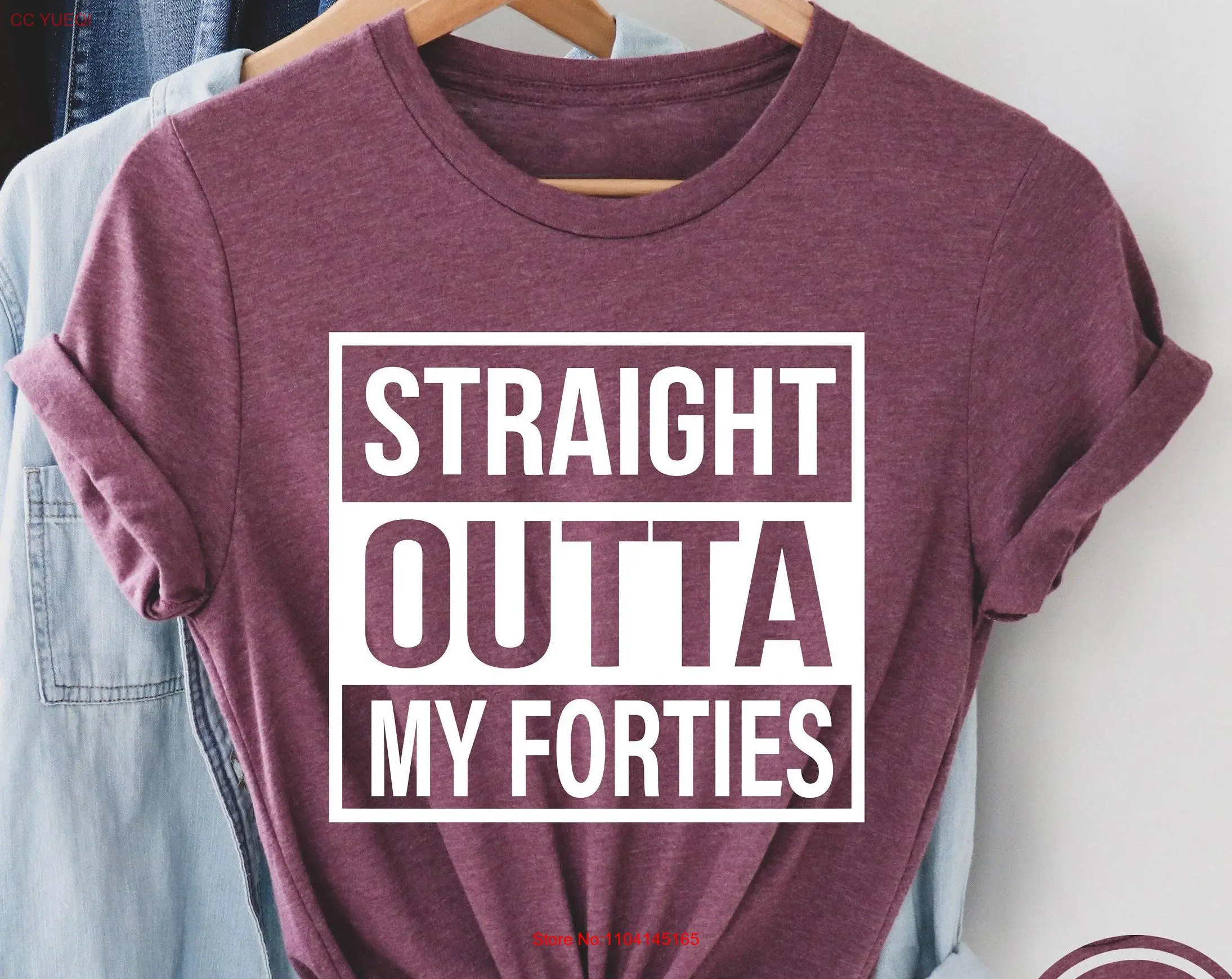 Футболка Straight Outta My Forties 50-летие день рождения юбилей с длинными или короткими