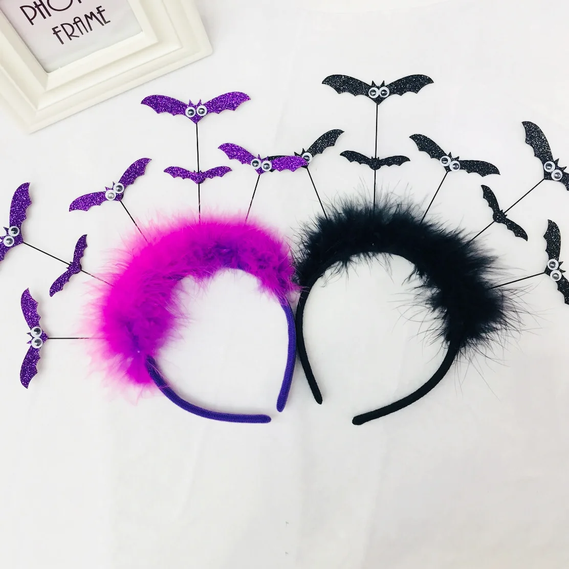 

Halloween Decoration Cute Purple Black Bats Hairband Ghost Festival Girls Favor Trick Or Treat Headband Happy Haloween Supplies