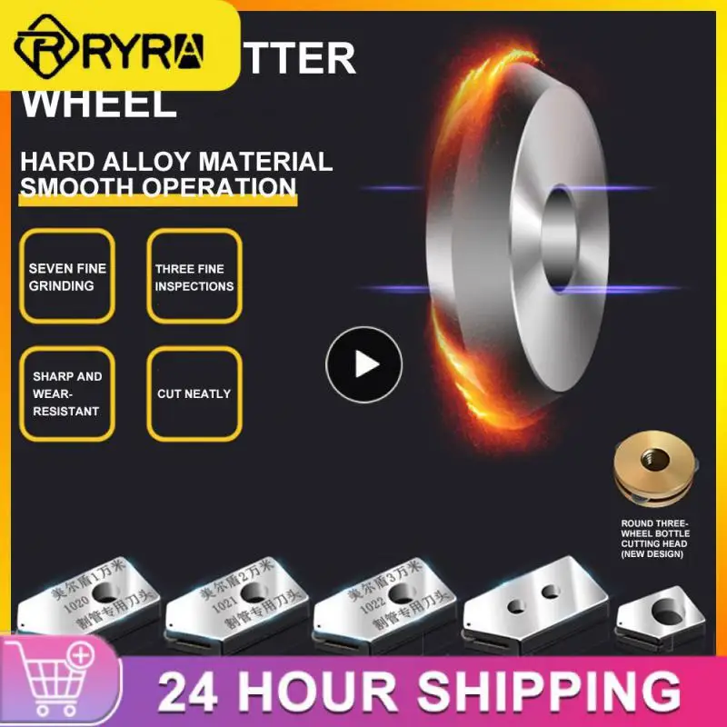 

5/8/10PCS High Hardness Metal Diamond Roller Portable Wine Bottle Cutting Glass Cuttings Tools Universal Head Alloy Glass Cutter