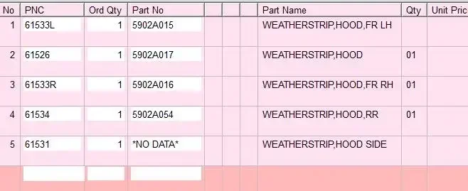 1 или 4 6 шт. резиновое уплотнение капота для Pajero V90 5902A016 Полоса Montero V80 Weatherstrip 2007-2020