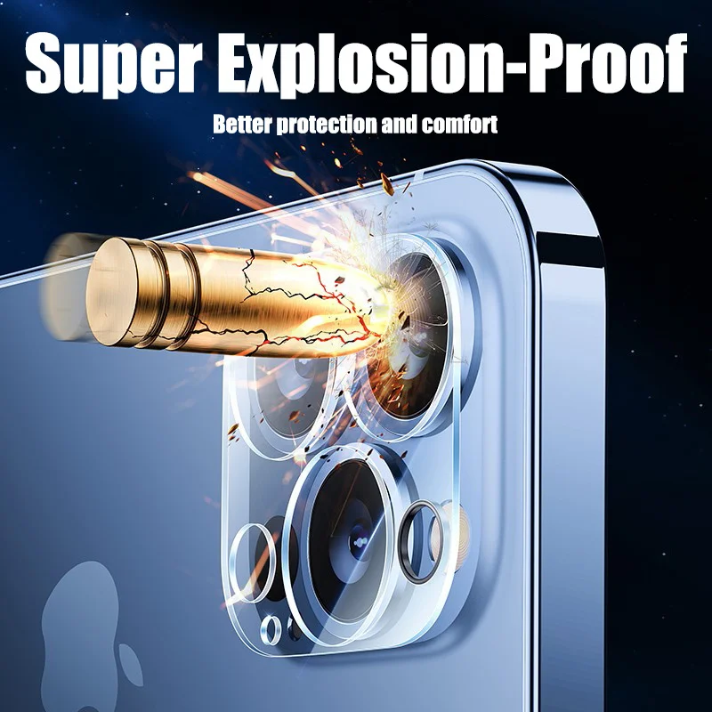 Фото Защитное стекло с полным покрытием для iPhone 11 12 13 14 Pro XS Max, защитная пленка для камеры iPhone 14 Pro 12 13 Mini XR, стекло для объектива, 4 шт. №5