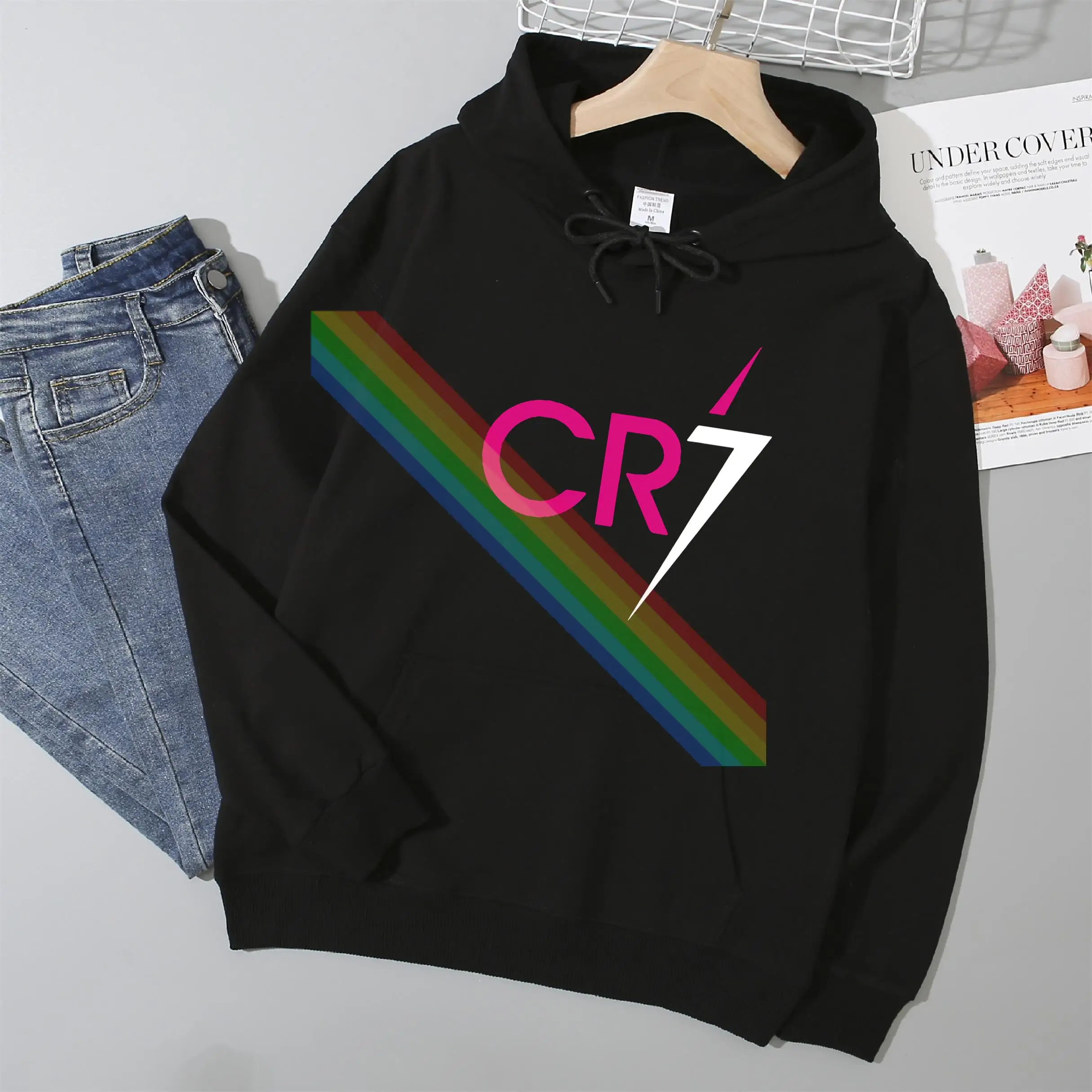 

CR7 Popular Printed Autumn Winter Custom Unique Design Hoodie Pocket Pullover Hoodie Sweatshirt Sweatshirt Unisex Top