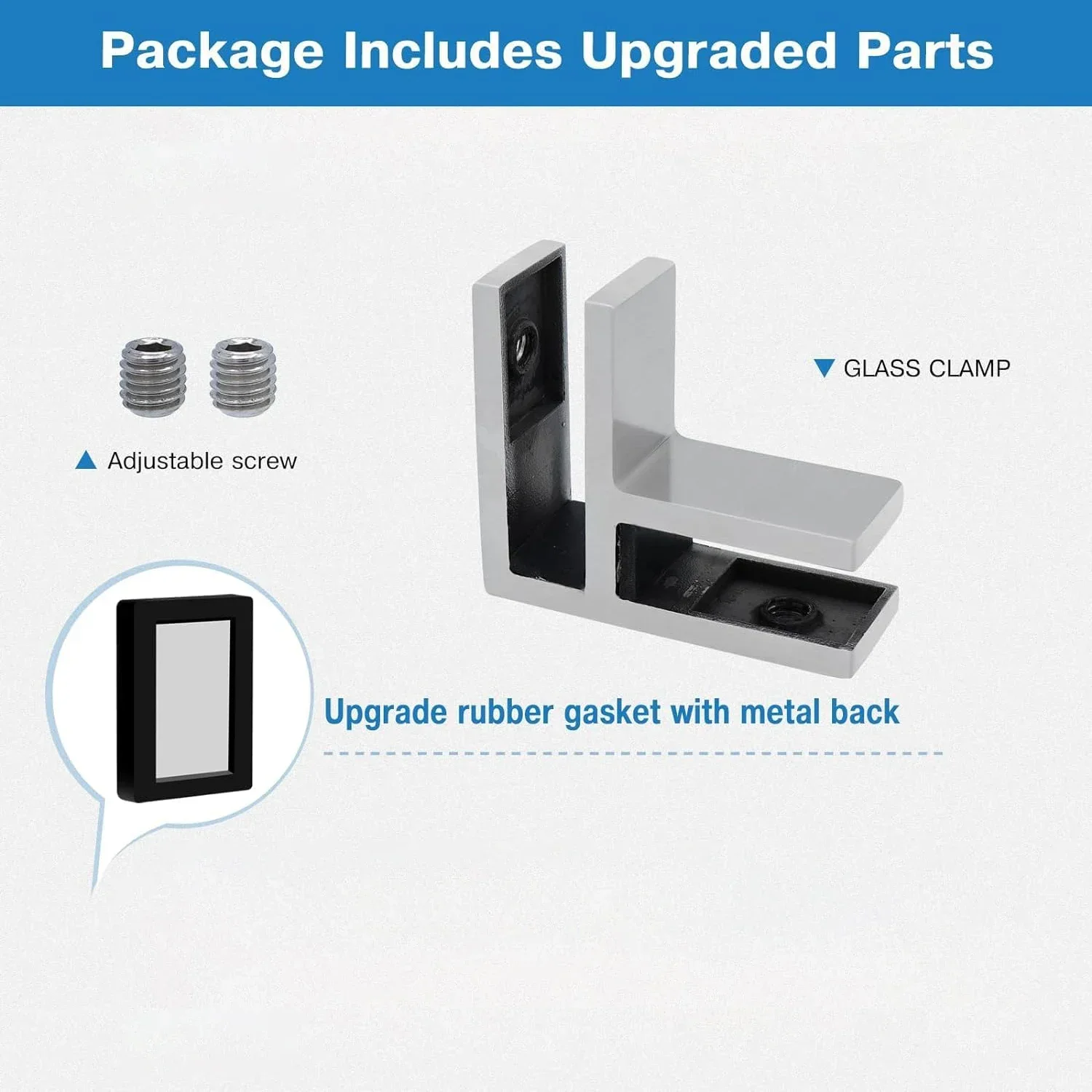 1 шт. прямоугольные стеклянные зажимы для перил держатель стекла из нержавеющей