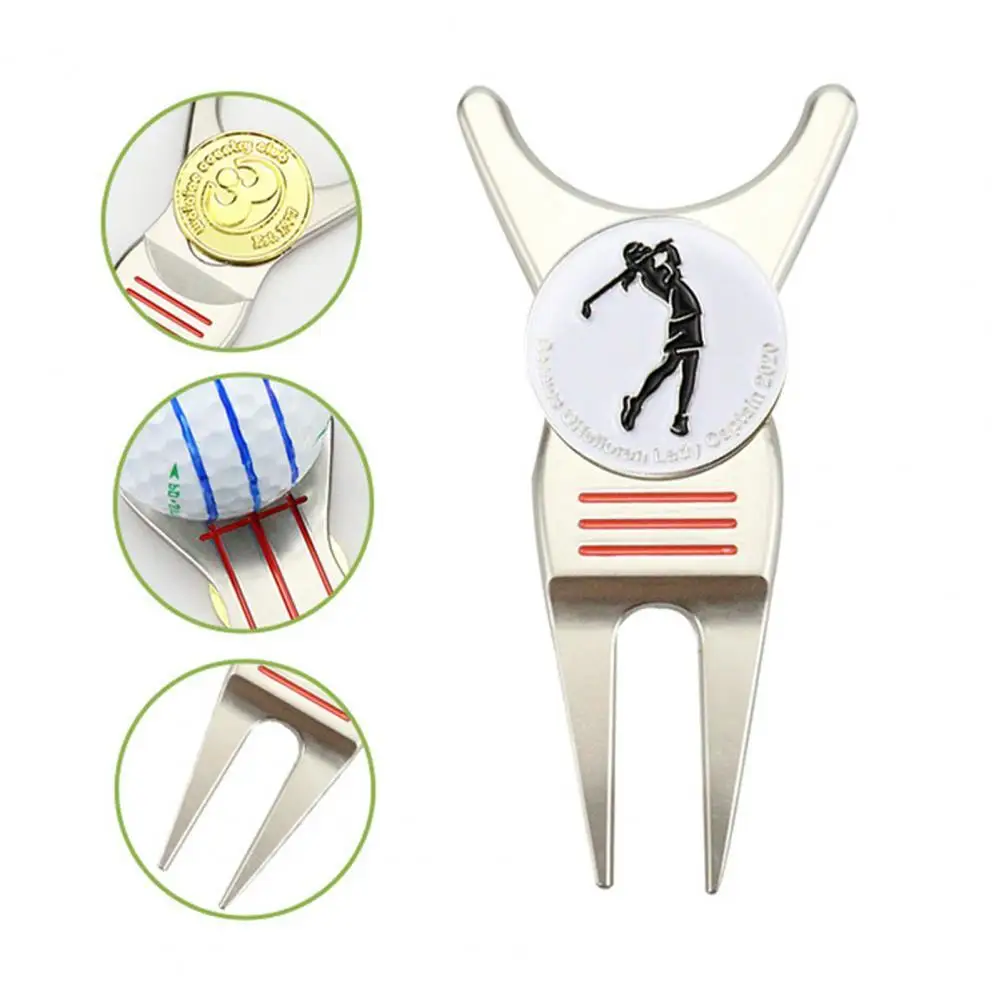 

Ultra-light Useful Golf Divot Repair Fork Reusable Golf Fork Comfortable Grip for Exercise