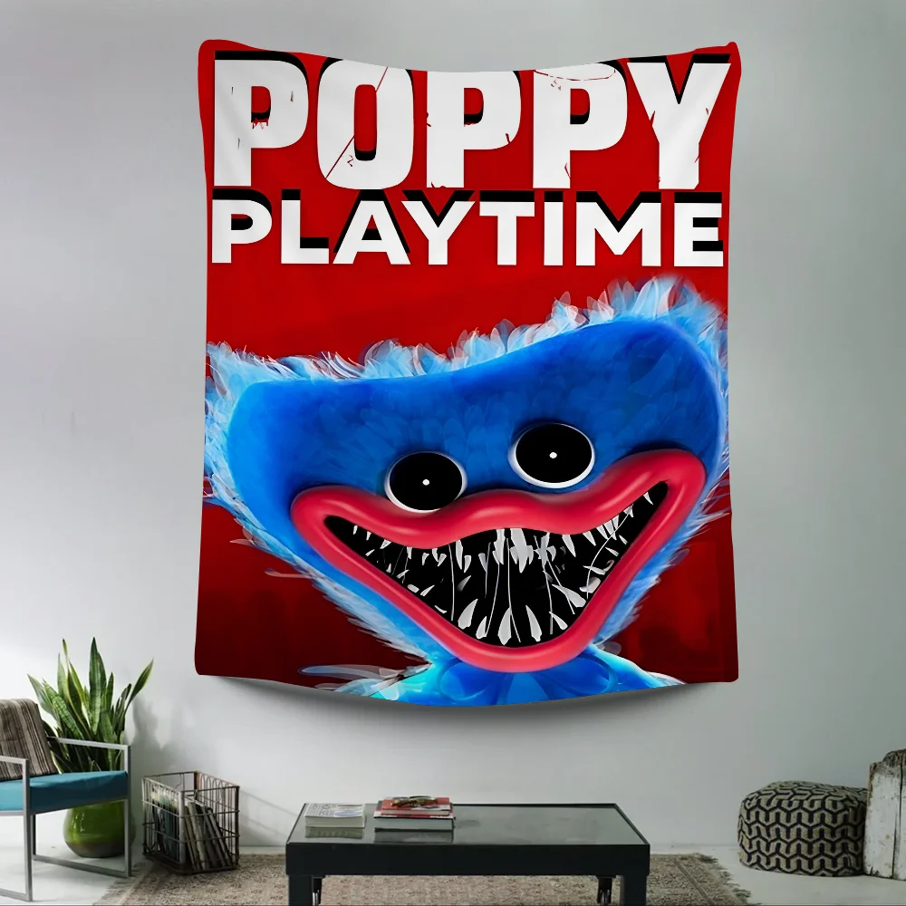 P-Poppys P-Playtime Huggy-Wuggy Chart Tapestry Home Decoration Hippie Bohemian Divination Wall Hanging Decor