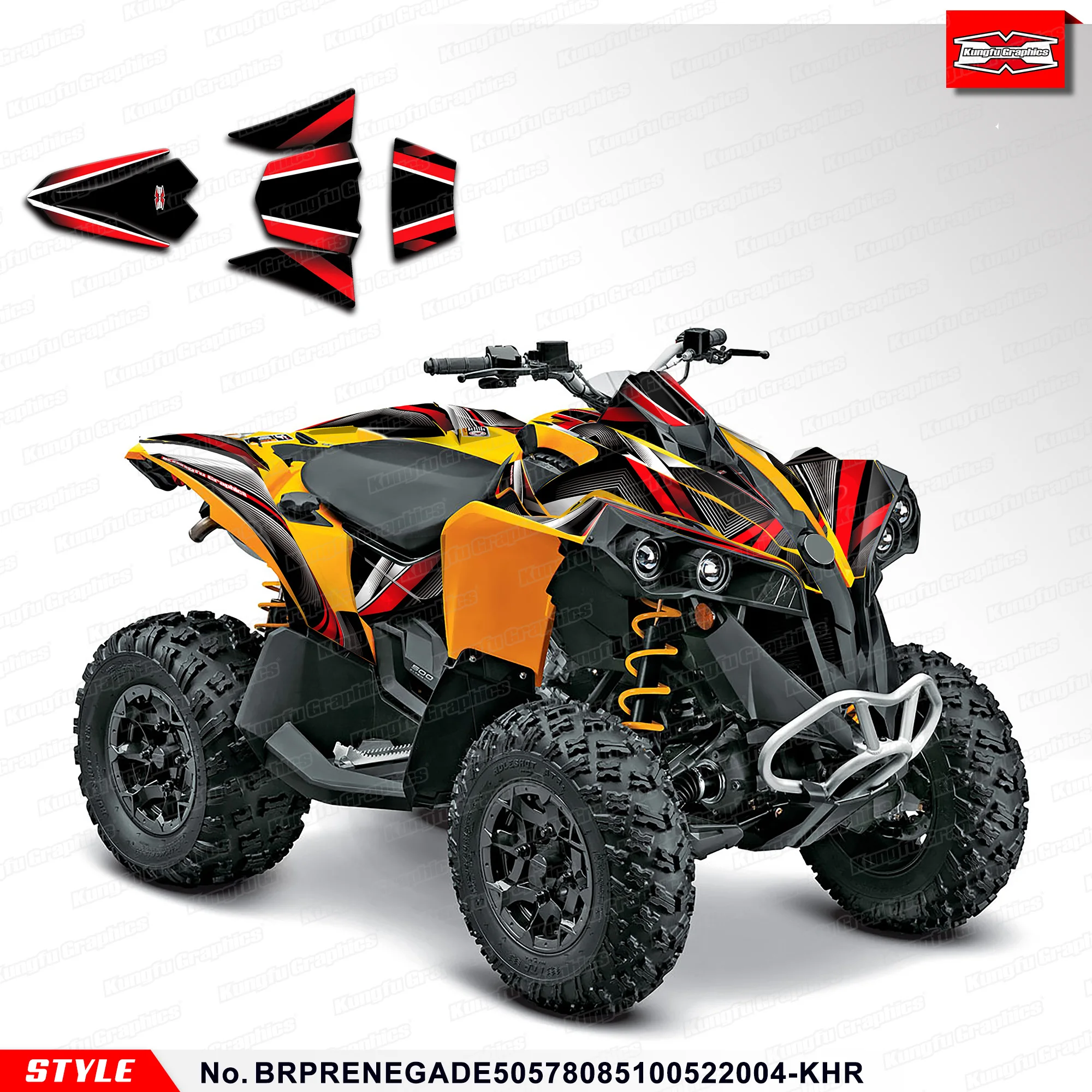Виниловые наклейки KUNGFU GRAPHICS для CAN-AM RENEGADE X XC 500 800R 800X 1000R BRPRENEGADE 50578085100522004 -КОР