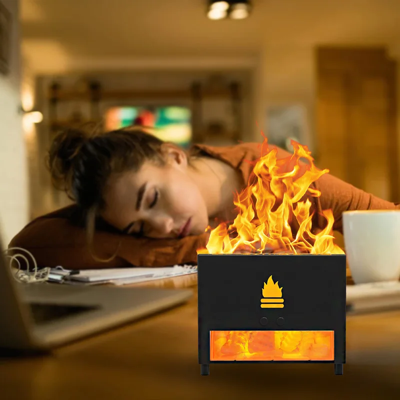 

Ароматерапевтический увлажнитель воздуха с имитацией пламени в туалете, USB-распылитель эфирных масел для дома, комнаты, Ароматический дифф...