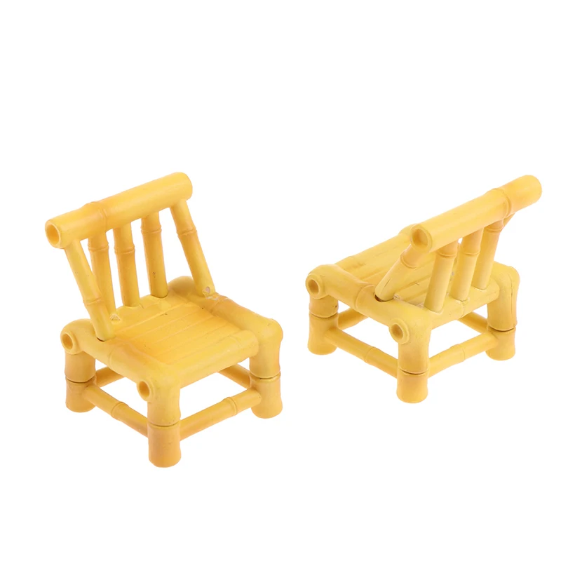 

1:12 Dollhouse Miniature Mini Bamboo Chair Simulation Furniture Mini Flower Terrarium Figurines Doll House Decoration Accessorie