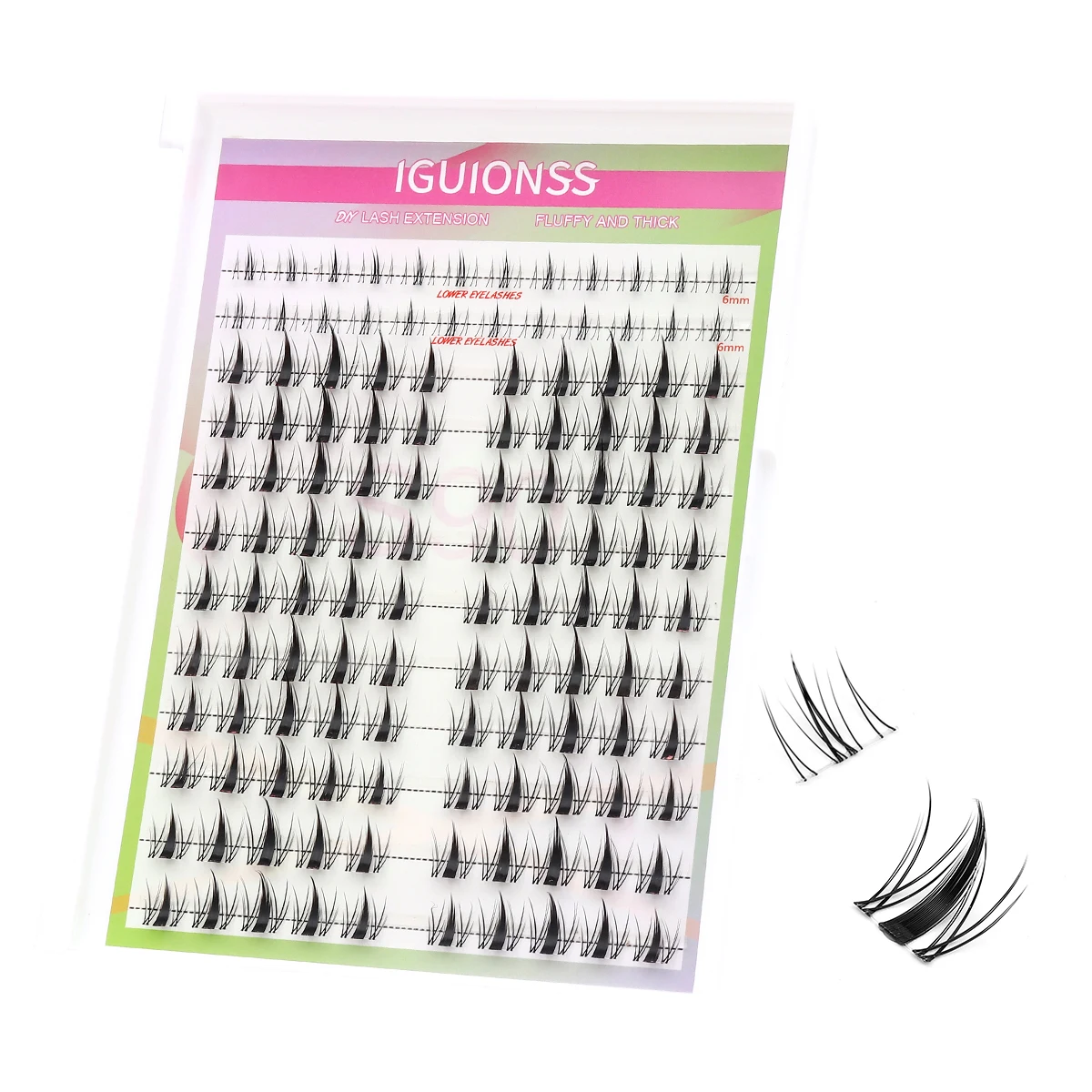 Натуральные изогнутые ресницы IGUIONS IG06 C большой емкости самодельные для