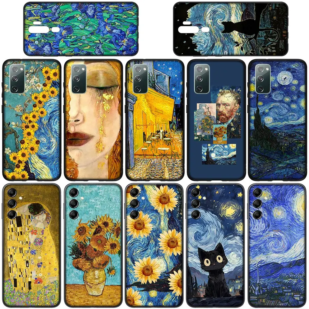 Чехол Starry Night Van Gogh Sky Art для OPPO A17 A15 A16 A3 Pro A40 A60 A80 A79 A95 A94 A74 A78 A58 A38 A57 4G 5G чехол телефона