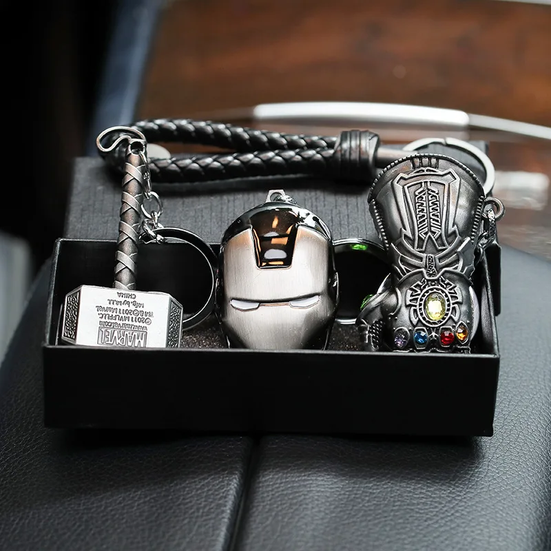 

Disney Marvel The Avenge Captain Iron Spider Thanals Metal Keychain Keyrings Men Women Car Bag Pendant Cartoon Gifts Toy for Boy