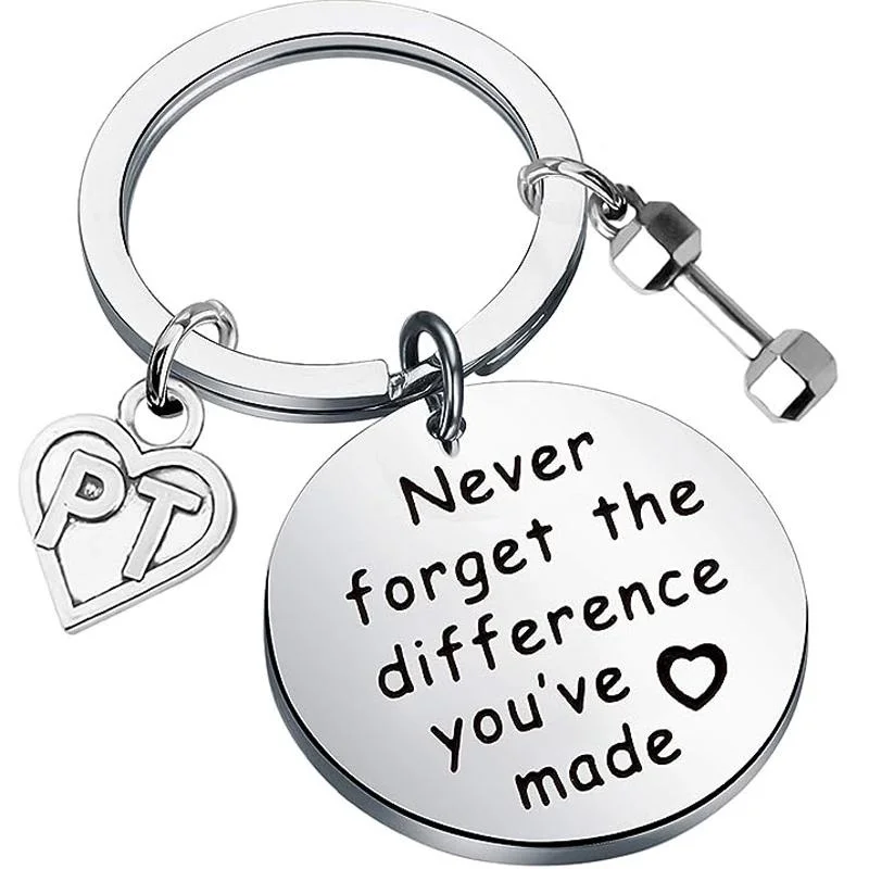 

Physical Therapy Keychain Gift Never Forget The Difference You've Made Keychain Bangle Inspirational Gifts