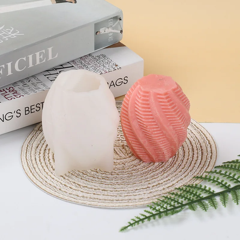 

Parallel Texture Silicone Candle Mold for DIY Aromatherapy Candle Plaster Ornaments Soap Epoxy Resin Mould Handicrafts Making