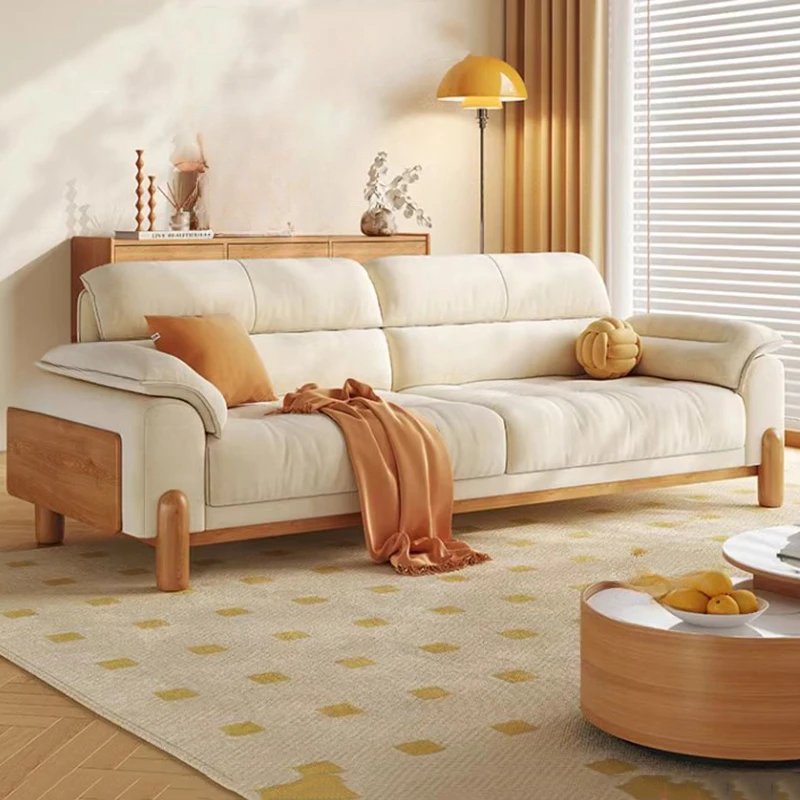 Мягкий диван в скандинавском стиле водонепроницаемый удобный белый