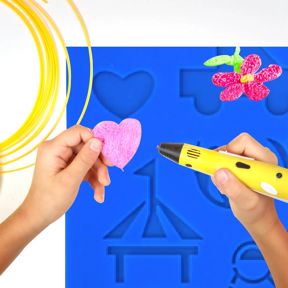 

Silicone Copy Board Printing Mat Flexible Rollable 405x270x3mm Drawing Tools PLA ABS 1.75mm Filament 3D Pen for Kid