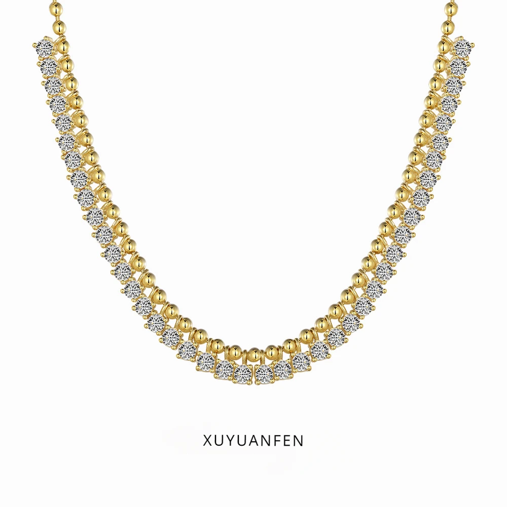 XUYUANFEN Скандинавская Свадебная Новинка S925 Серебряное ожерелье Женская цепочка