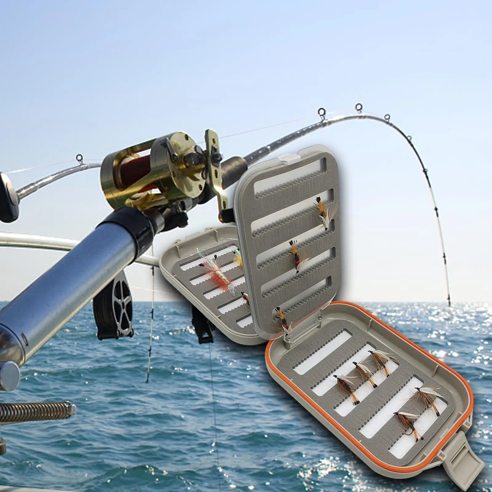 

Waterproof Fly Box Container Organizer Foam Insert Fly Fishing Flies Storage