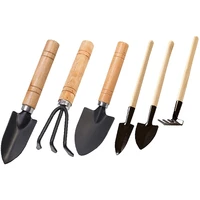 6pcs gardening tool set spade shovel rake for garden plants flower pot cactus vegetables indoor small plants tool succulent kit