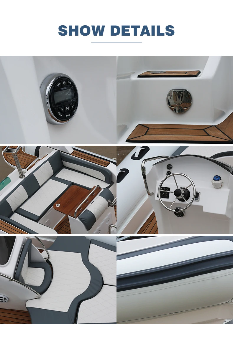 Китай 7 м большой гипалоновый жесткий корпус надувная скоростная гребная лодка