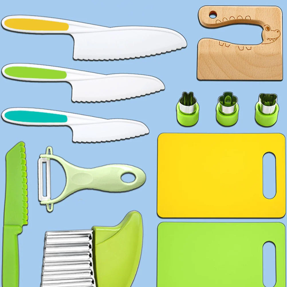 

Toddler Kitchen Playset Kids Accessories Playing House Round Head Children Plastic Toy