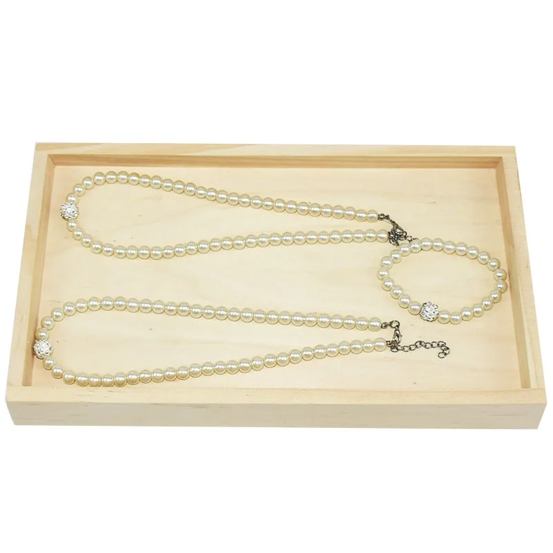 Solid Wood Double-sided Hanging Jewelry Rack Earrings Earrings Storage Rack Necklace Bracelet Jewelry Display Rack Holding