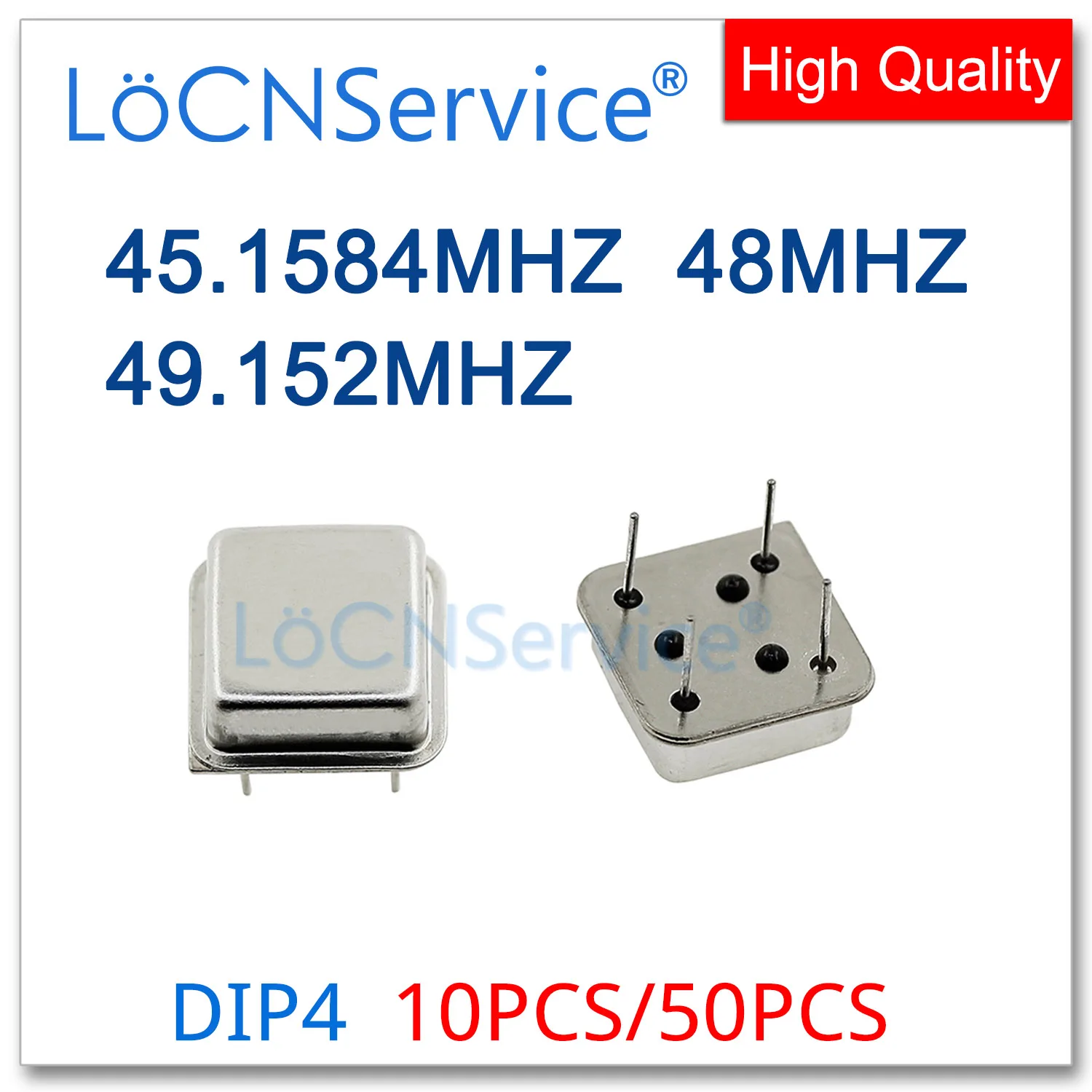 

10pcs 50pcs 45.1584M 48M 49.152M In-line active crystal oscillator clock square half size DIP-4 OSC 45.1584MHZ 48MHZ 49.152MHZ