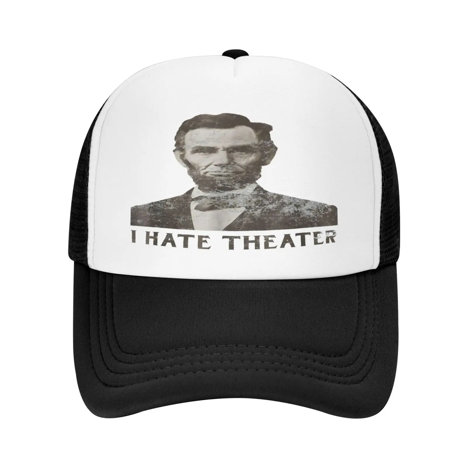 

I Hate Theater Abraham Lincoln Head Cap Male Men's Caps Hat Beanie Cowgirl Hats Man Trucker Cap Bucket Hat Satin Cap Beret Men
